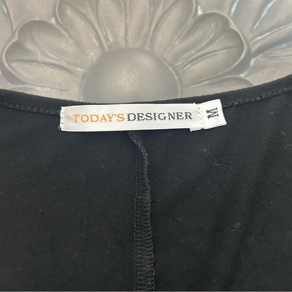 💎Black with silver rhinestone Women's soft jersey tee M - Picture 5 of 7